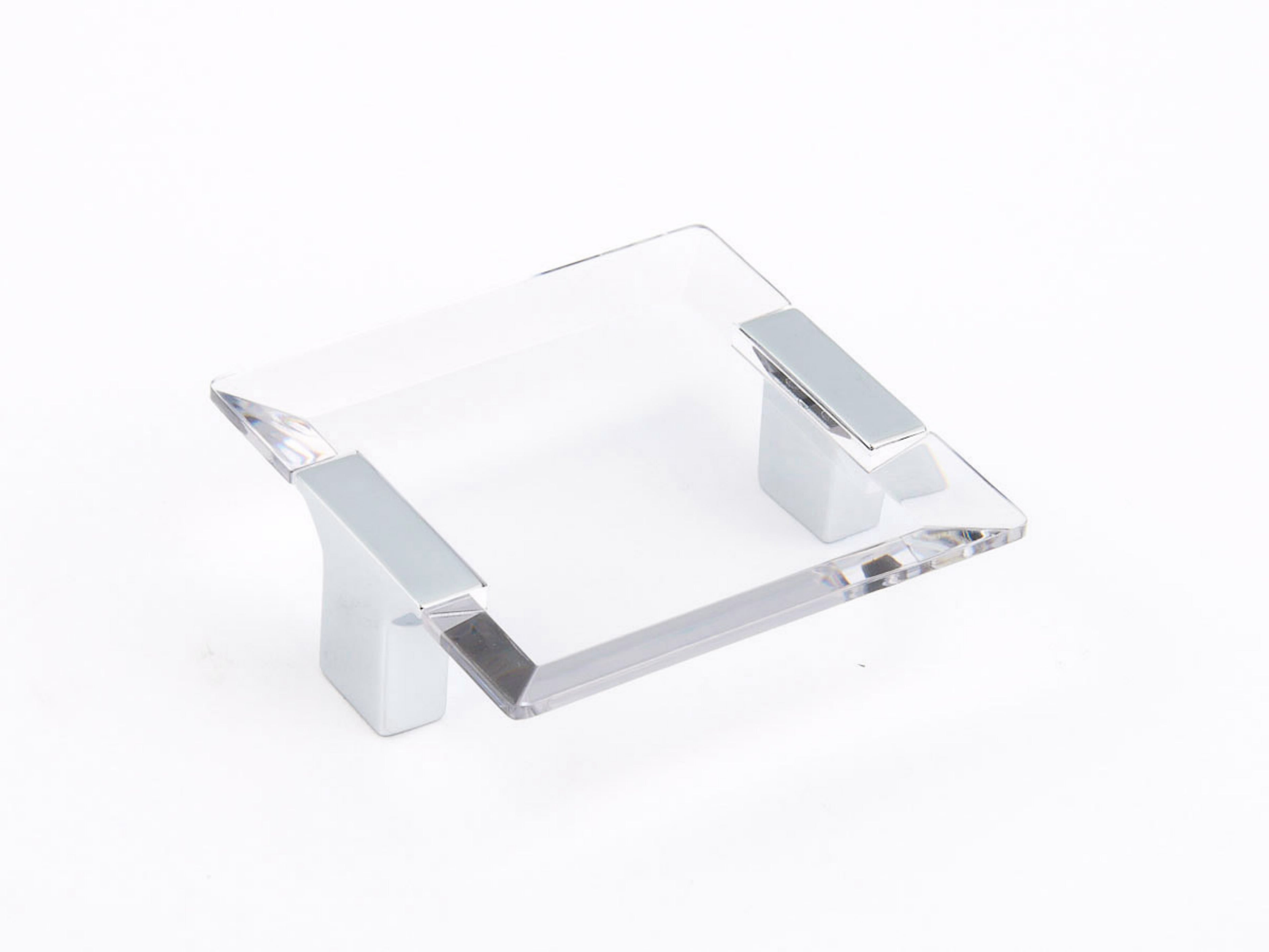 Schaub 315-26-CL 2-1/2" Center to Center Positano Clear Cabinet Pull Polished Chrome Finish