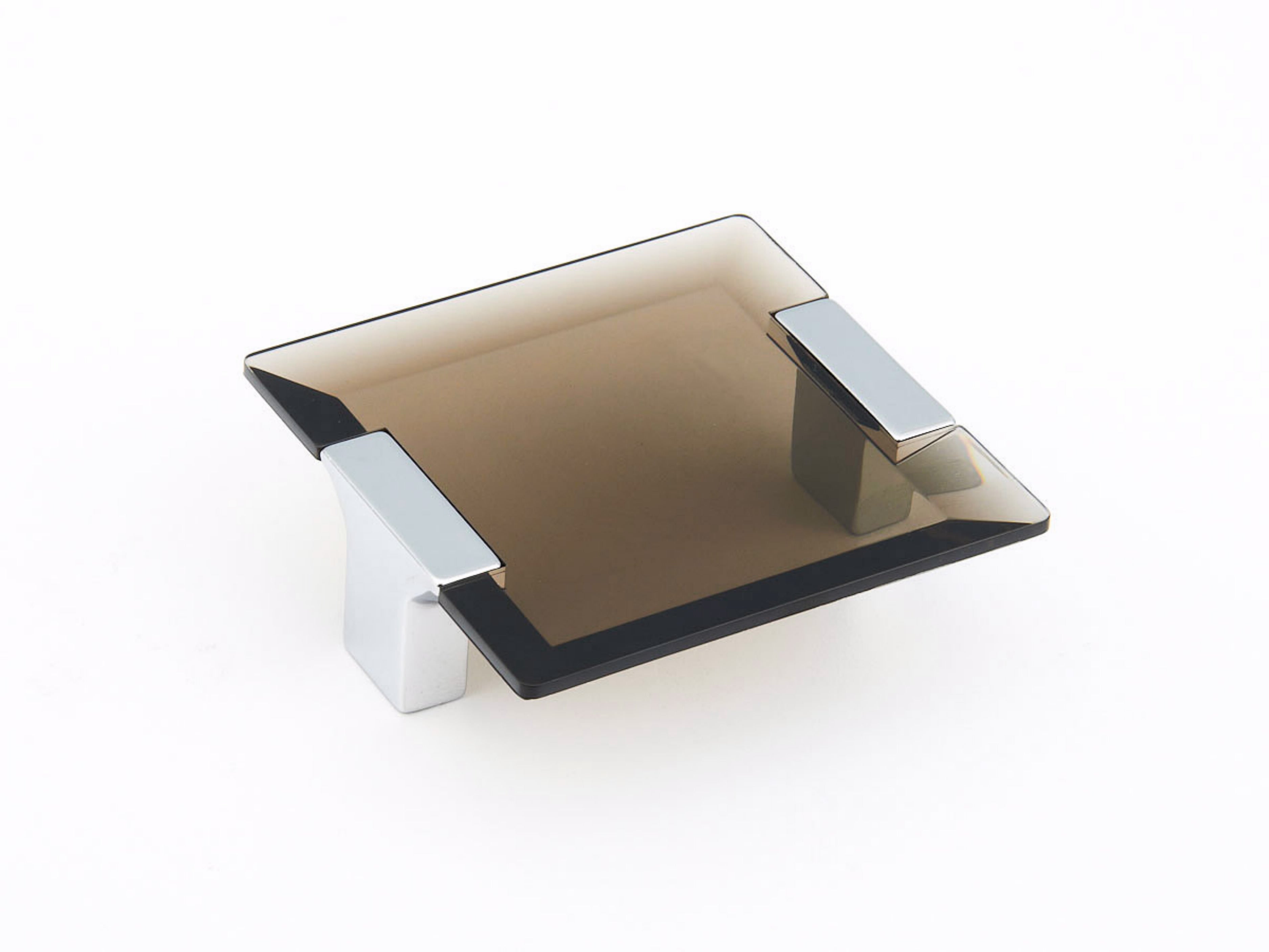 Schaub 315-26-SM 2-1/2" Center to Center Positano Smoke Cabinet Pull Polished Chrome Finish Main image