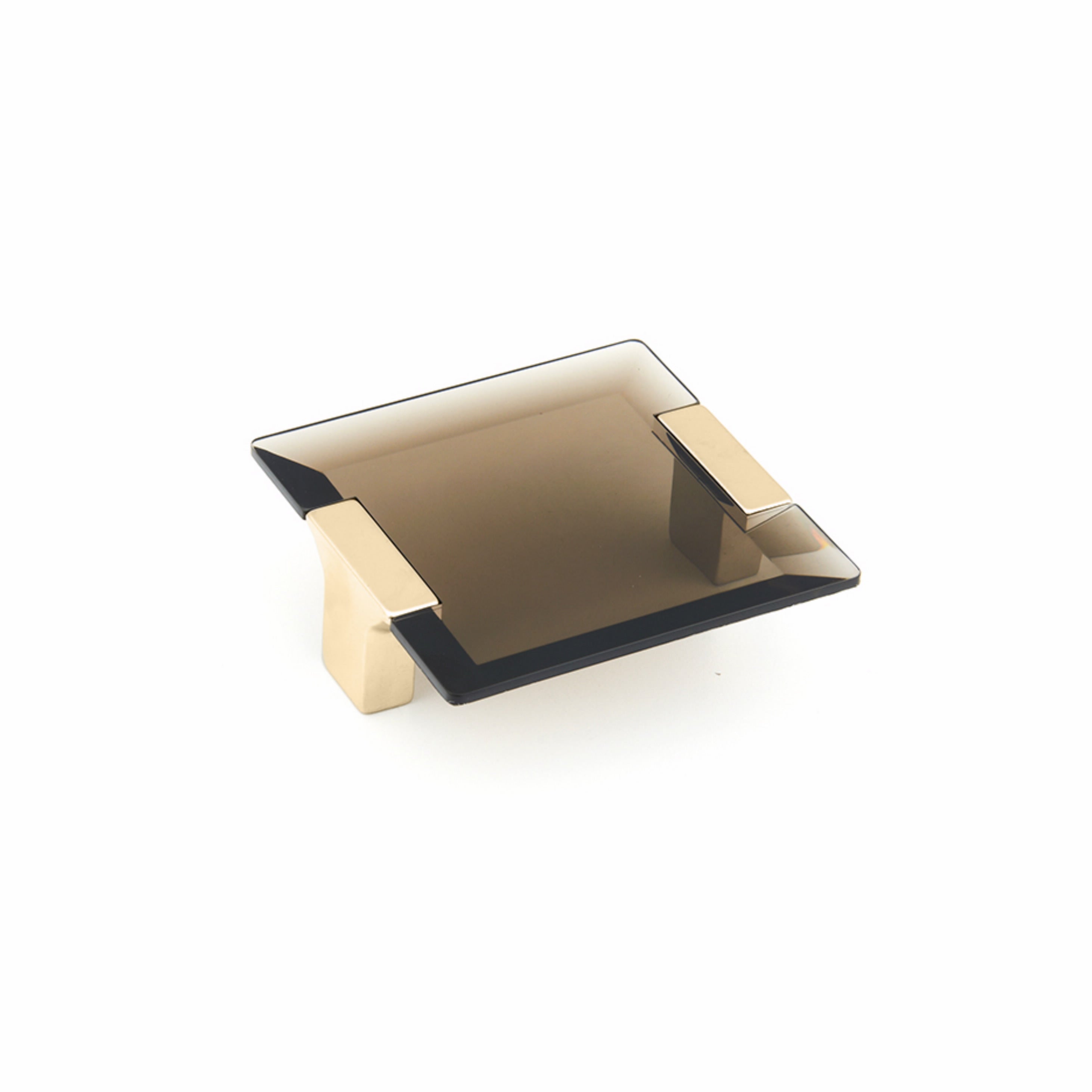 Schaub 315-SSB-SM 2-1/2" Center to Center Positano Smoke Cabinet Pull Signature Satin Brass Finish Main image