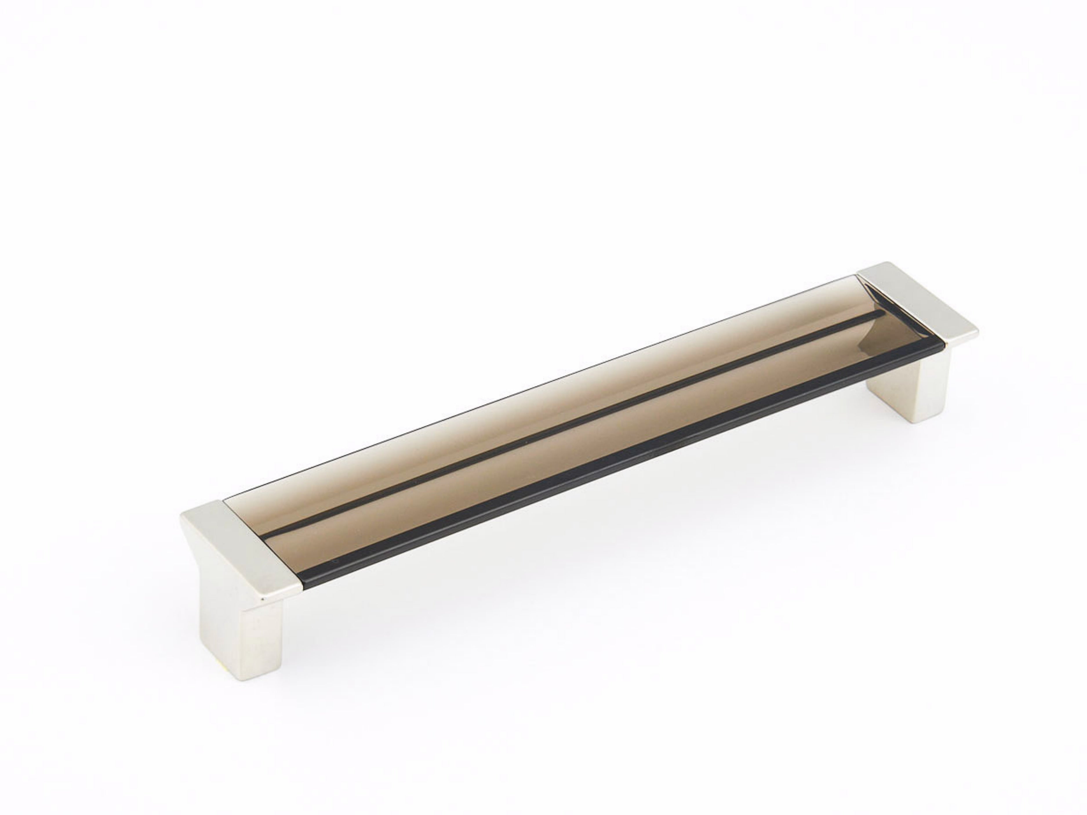 Schaub 317-15-SM 6-5/16" Center to Center Positano Smoke Cabinet Pull Satin Nickel Finish