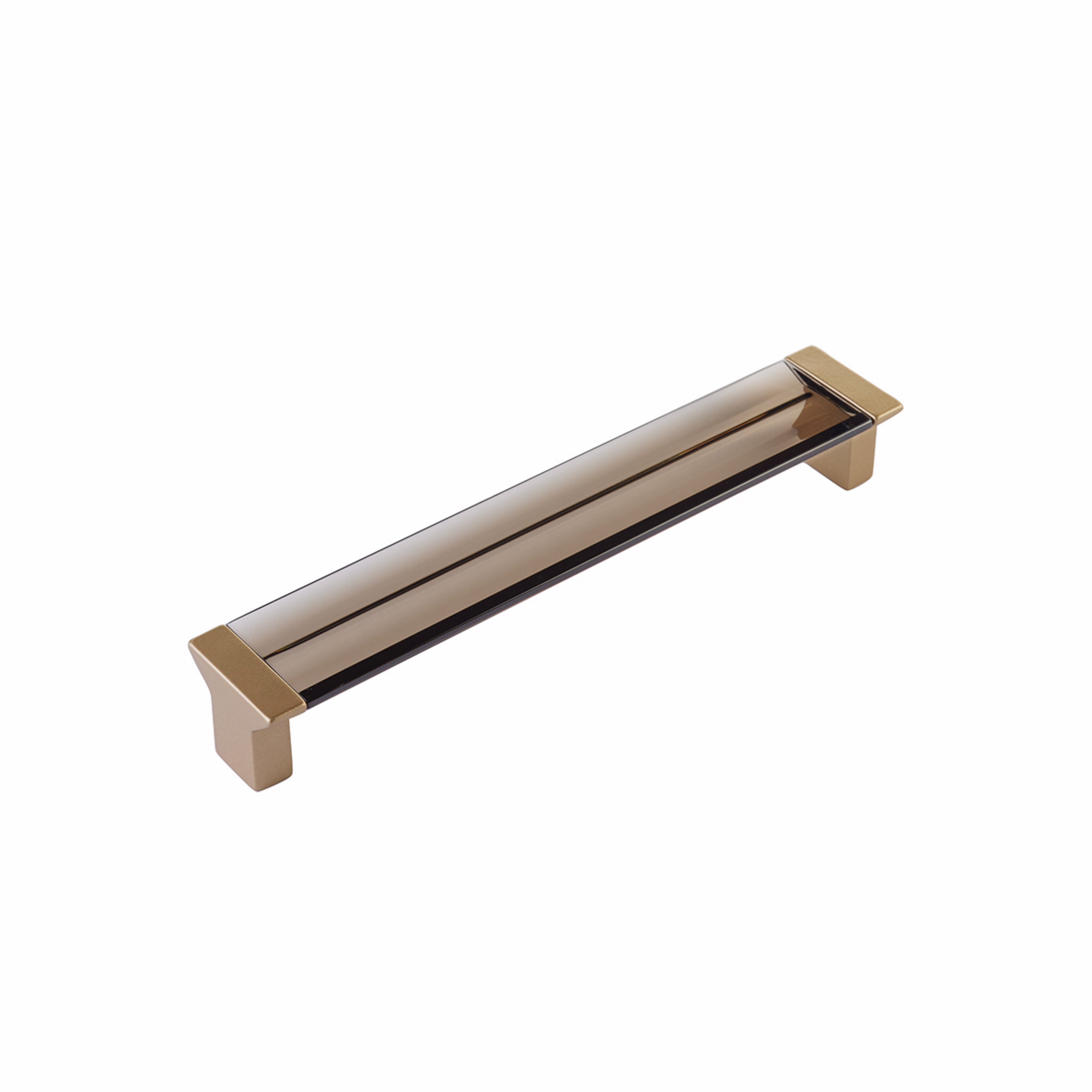 Schaub 317-SSB-SM 6-5/16" Center to Center Positano Smoke Cabinet Pull Signature Satin Brass Finish Main image