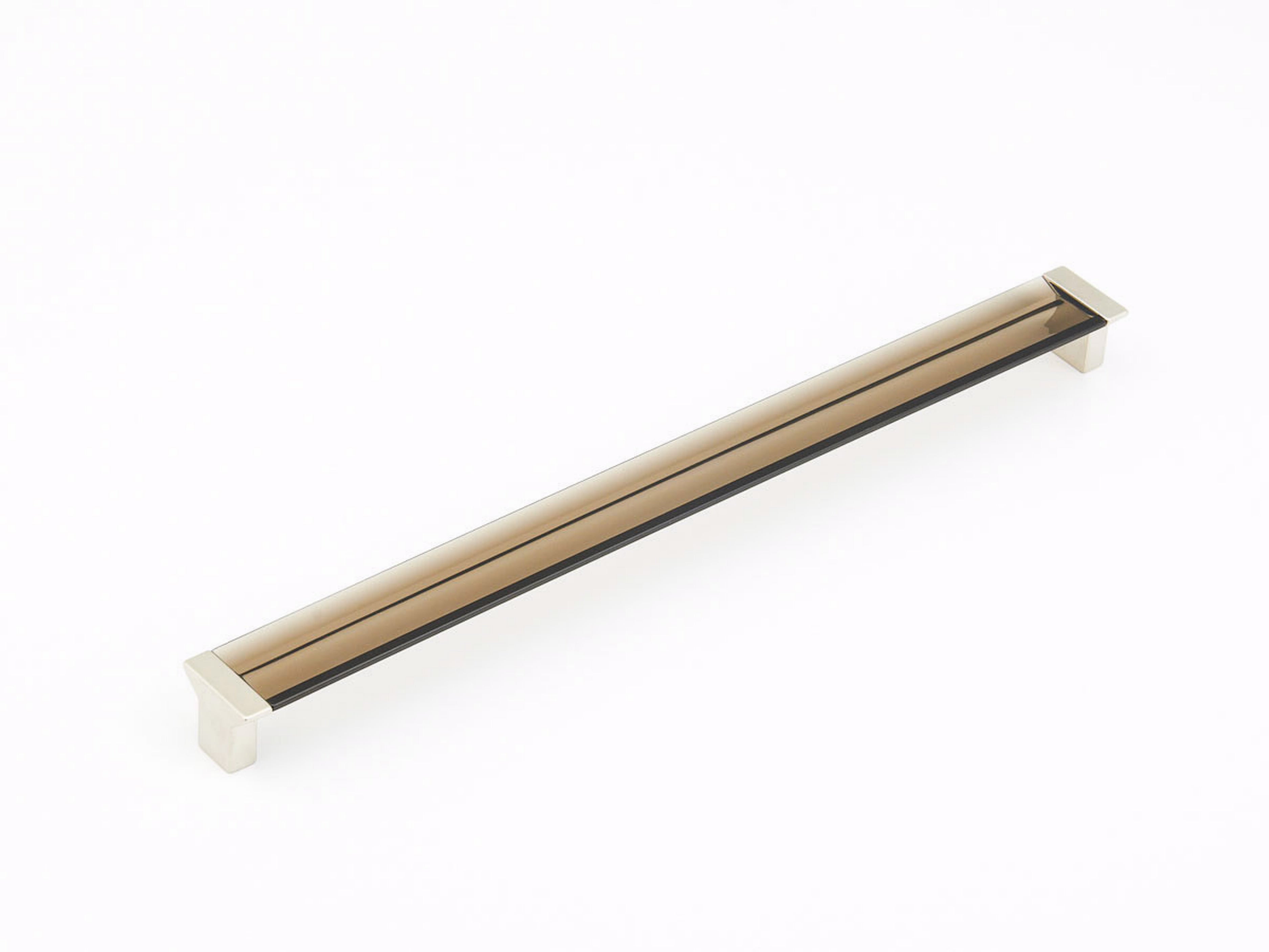 Schaub 318-15-SM 12-5/8" Center to Center Positano Smoke Cabinet Pull Satin Nickel Finish Main image