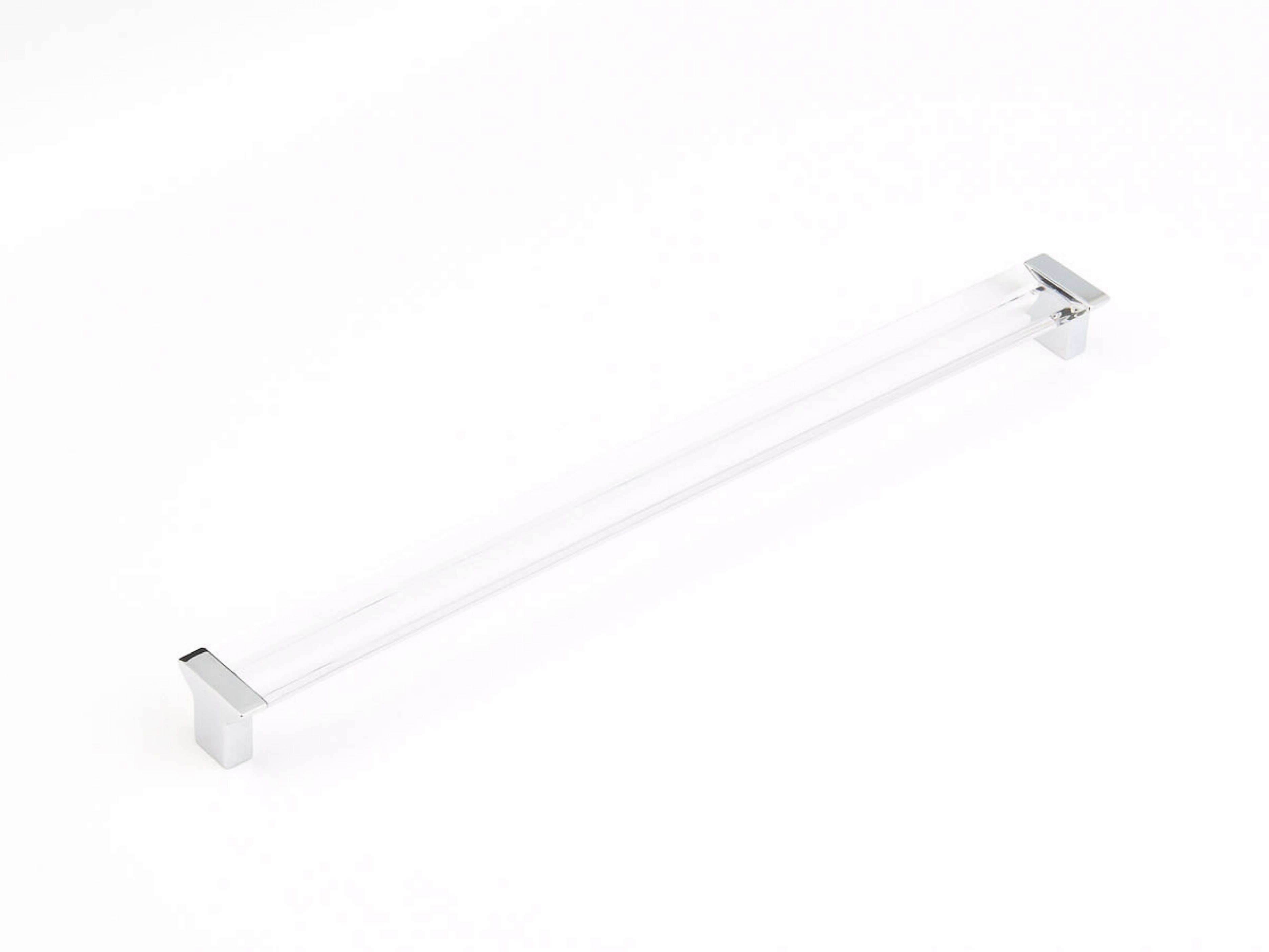 Schaub 318-26-CL 12-5/8" Center to Center Positano Clear Cabinet Pull Polished Chrome Finish