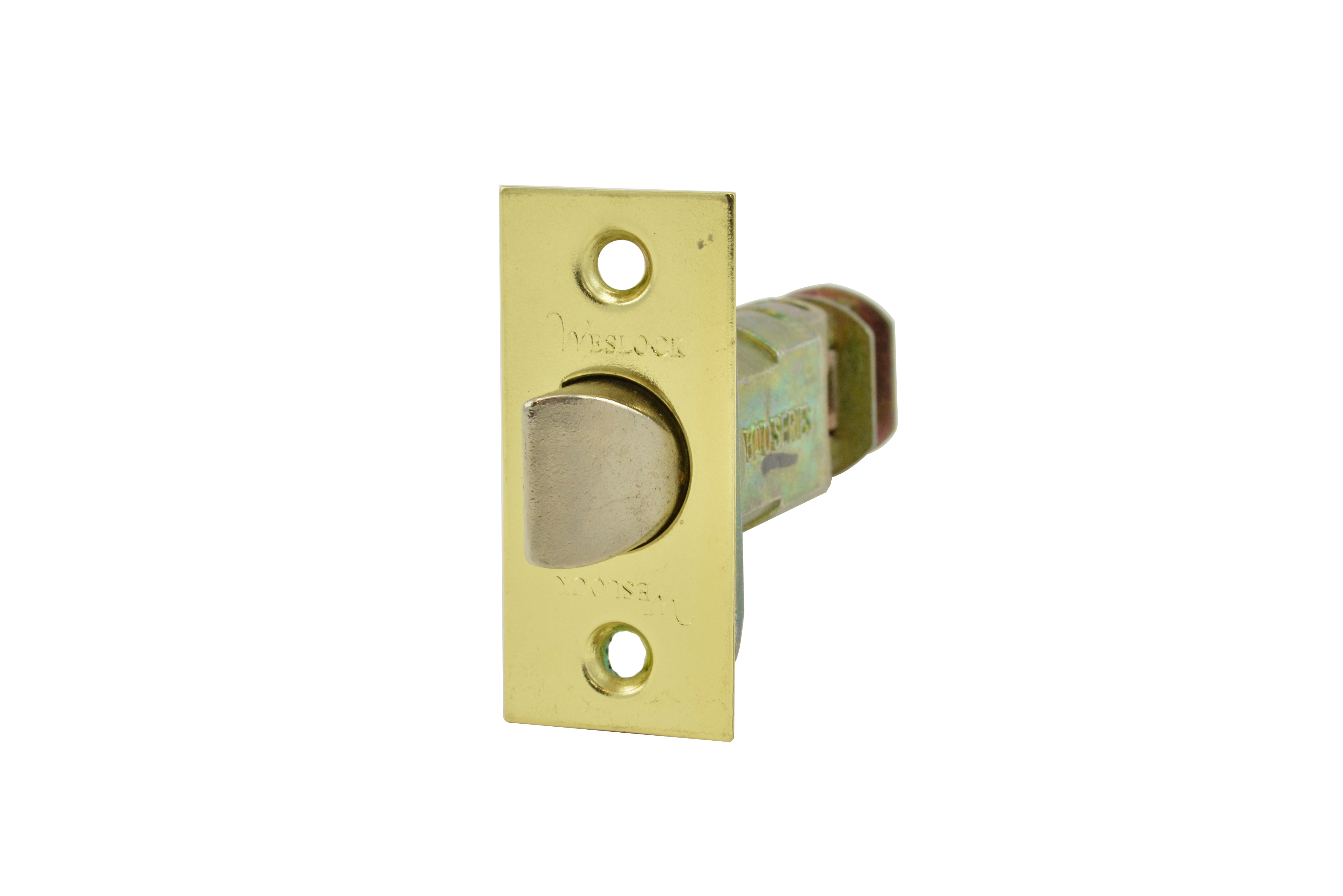 Weslock 32720X4-SL Dual Option Adjustable Spring Latch Satin Brass Finish Main image