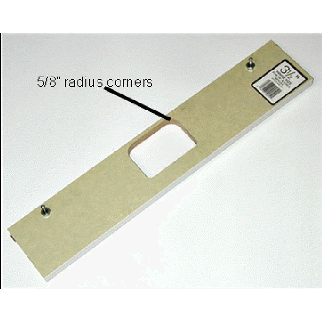 Templaco 351KF 3-1/2" 5/8" Radius Corner Hinge Template