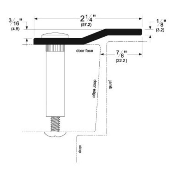 Pemko 3572SP80 80" (6' 8") Offset Security Bar Galvanized Steel Finish Main image