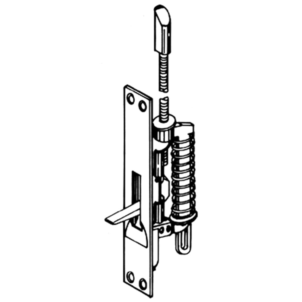 Trimco 3820626630 UL Semi-Automatic Flush Bolt for Metal Doors Main image