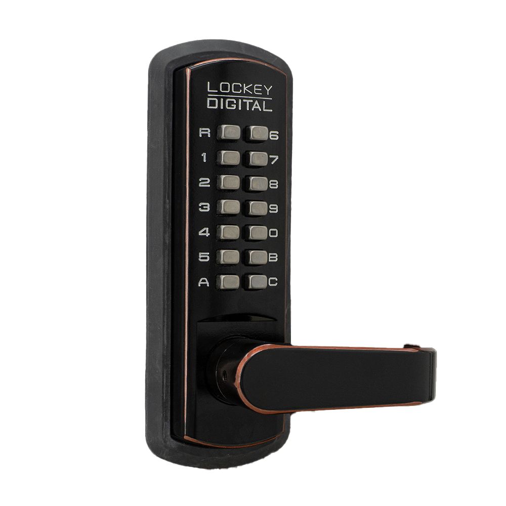 Lockey 3835OIL Mechanical Keyless Lever Lock with Passage Function and Single Combination Oil Rubbed Bronze Finish