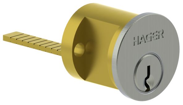 Hager 390126D Fixed Rim Cylinder Satin Chrome Finish