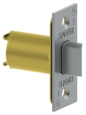 Hager 394926D 2-3/8" Square Corner Passage Spring Latch for 3500 Series Satin Chrome Finish