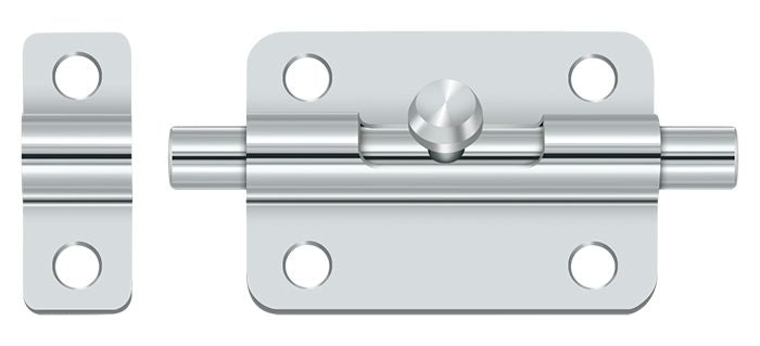 Deltana 3BBU26 3" Barrel Bolt; Bright Chrome Finish Main image