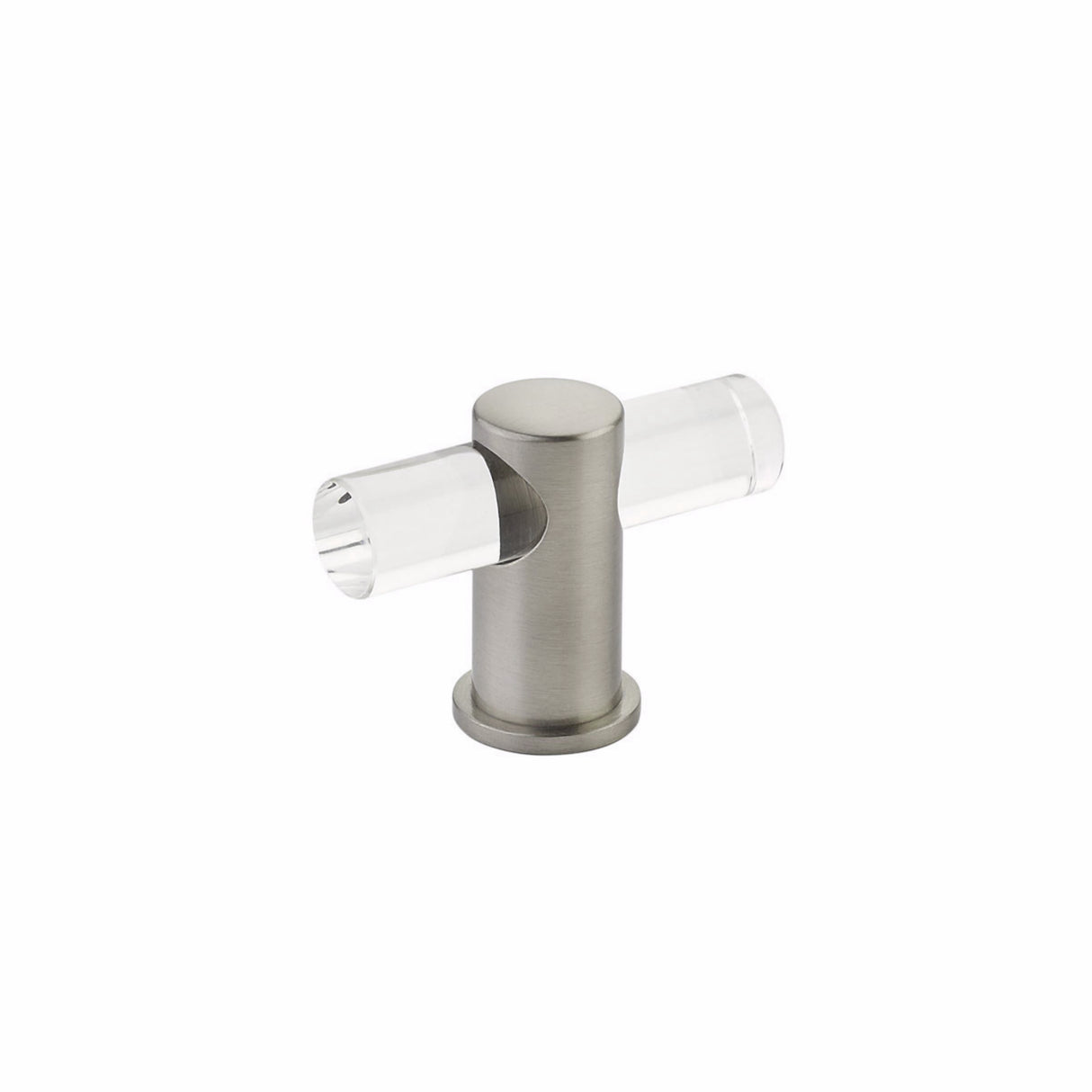 Schaub 401-15 Lumiere Cabinet T Knob with Acrylic Satin Nickel Finish
