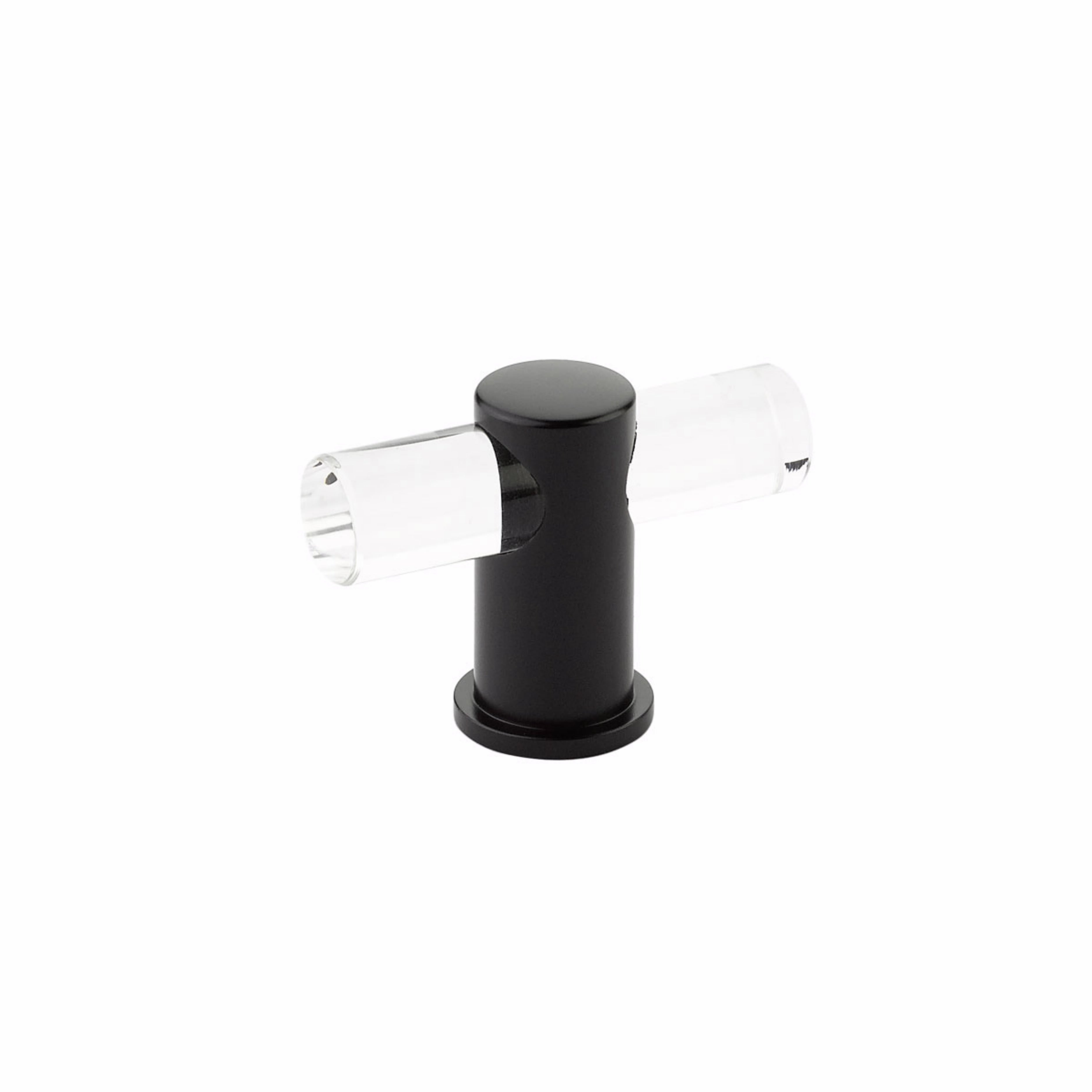 Schaub 401-MB Lumiere Cabinet T Knob with Acrylic Matte Black Finish Main image