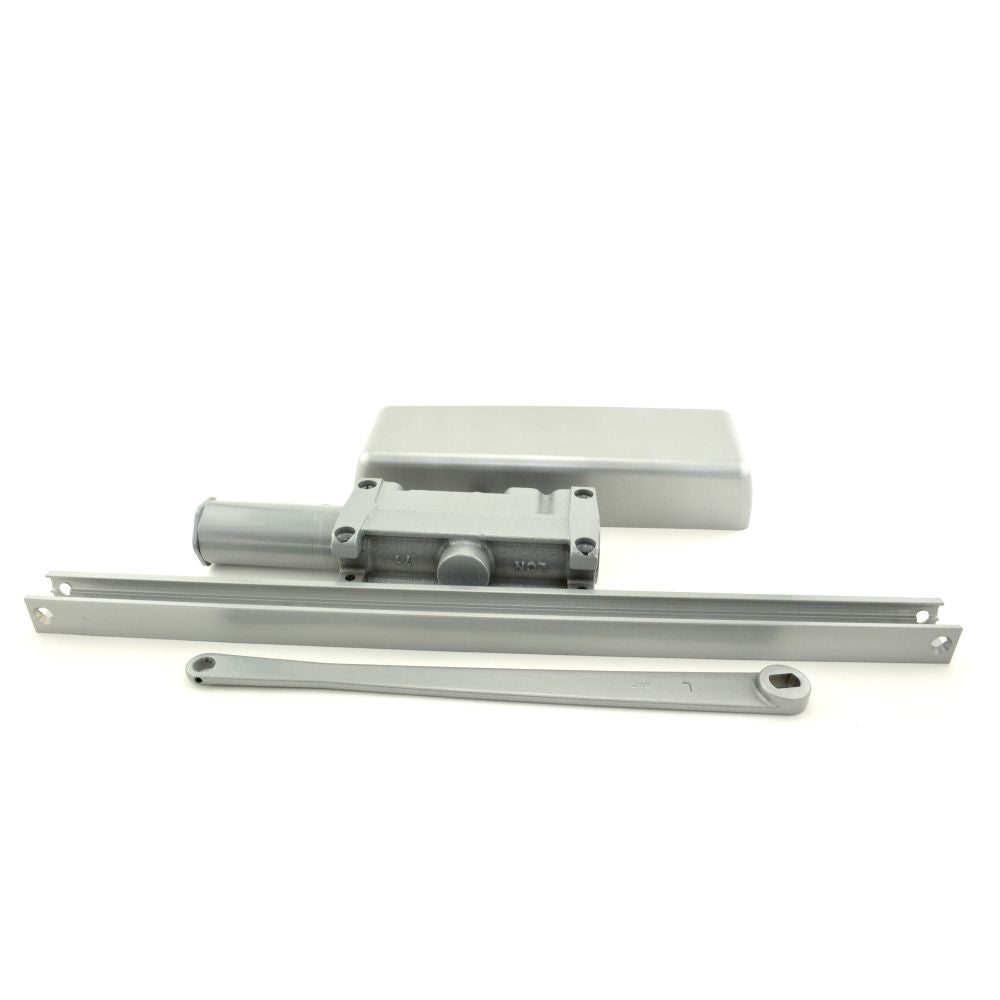 LCN 4013TSTDALLH Left Hand Size 3 Surface Mounted Pull Side Smoothee Heavy Duty Track Door Closer with TBSRT Thru Bolts 689 Aluminum Finish Main image
