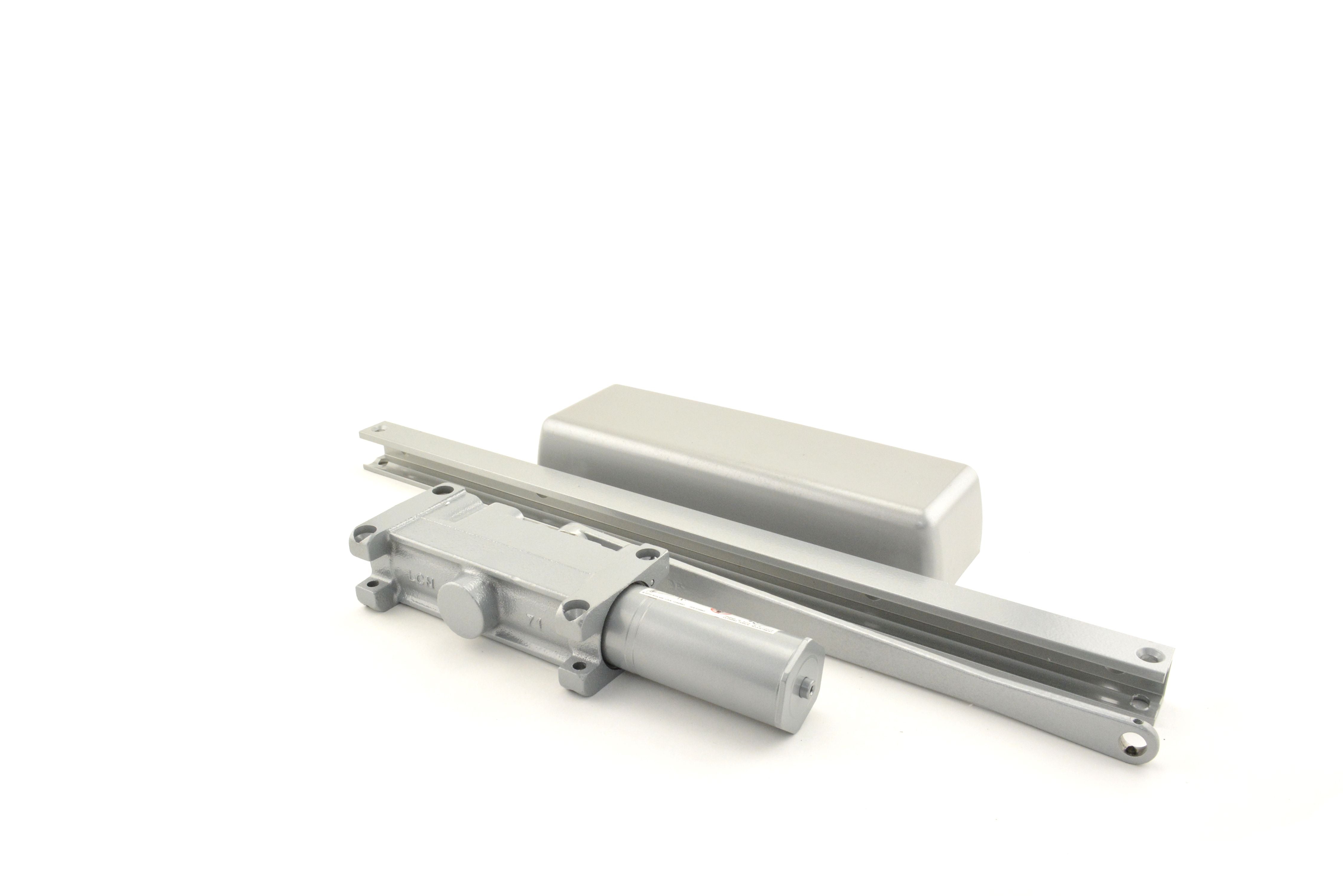 LCN 4013TSTDALRH Right Hand Size 3 Surface Mounted Pull Side Smoothee Heavy Duty Track Door Closer with TBSRT Thru Bolts 689 Aluminum Finish Main image