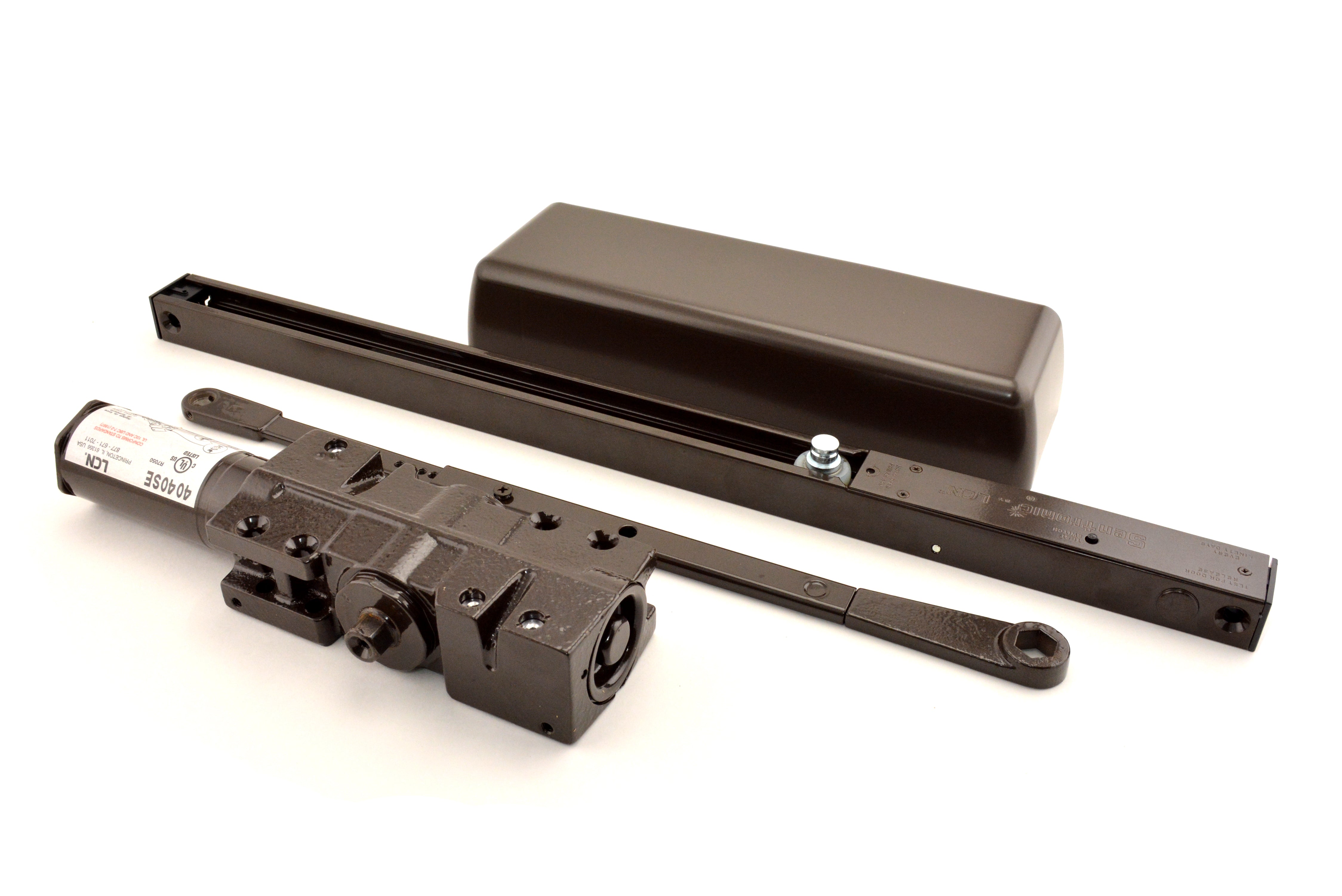 LCN 4040SESTDDKBRZ24V Sentronic Surface Mounted Adjustable 1-4 Door Closer 24 Volt AC / DC 695 Dark Bronze Finish Main image