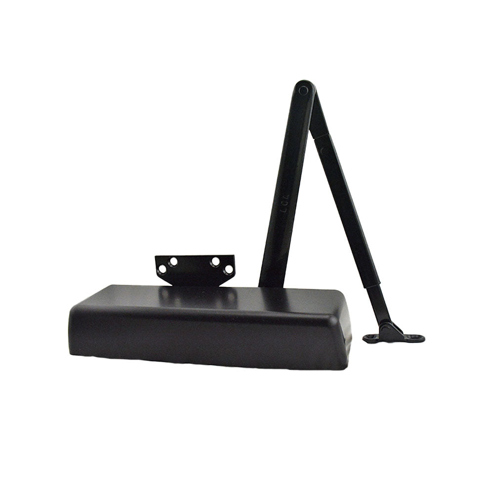 LCN 4040XPRWPAGLBLK Parallel Arm Super Smoothee Heavy Duty Adjustable 1-6 Surface Mounted Regular Door Closer with TBSRT Thru Bolts 693 Black Finish Main image