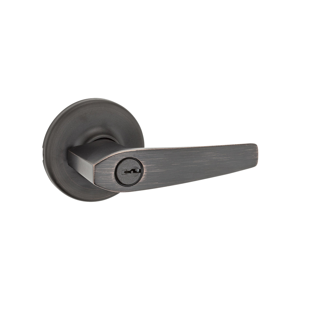 Kwikset 405DL-11P Delta Lever Entry Door Lock with 6AL Latch and RCS Strike Venetian Bronze Finish