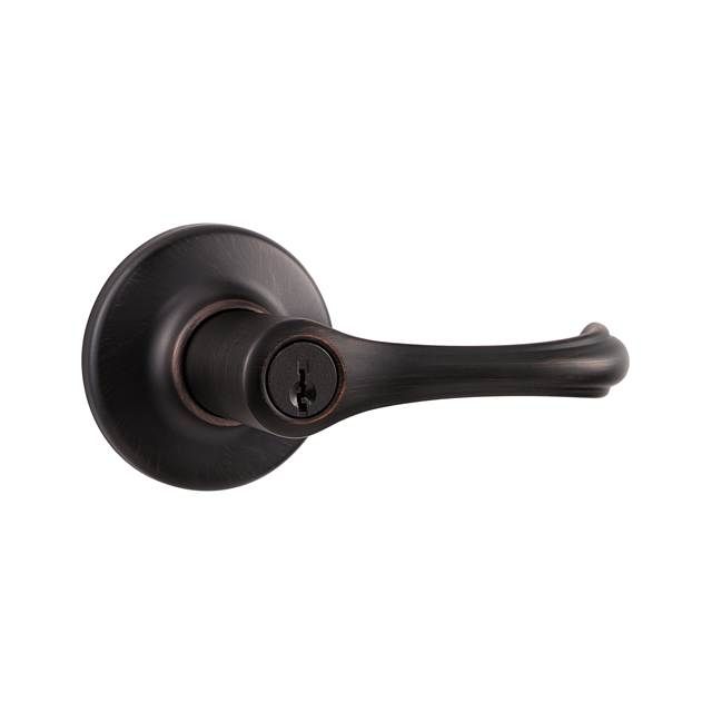 Kwikset 405DNL-11P Dorian Lever Entry Door Lock with 6AL Latch and RCS Strike Venetian Bronze Finish