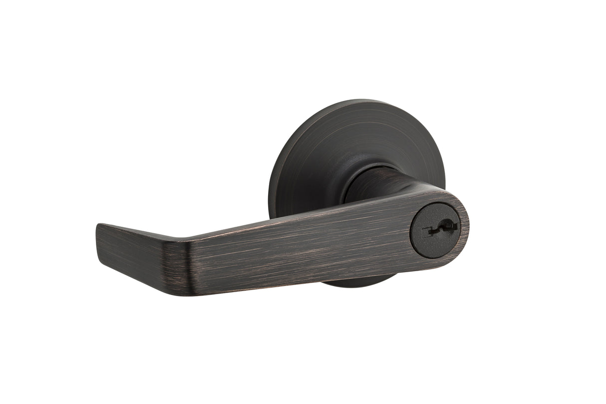Kwikset 407CNL-11P Light Commercial Carson Lever Passage Door Lock with RCAL Latch and RCS 3031 Strike Venetian Bronze Finish