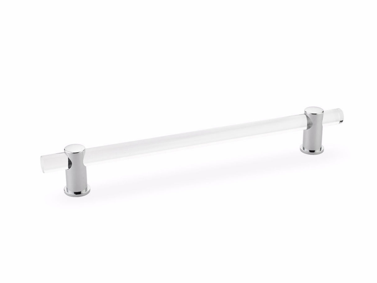 Schaub 408-26 8" Center to Center Lumiere Acrylic Cabinet Pull Polished Chrome Finish
