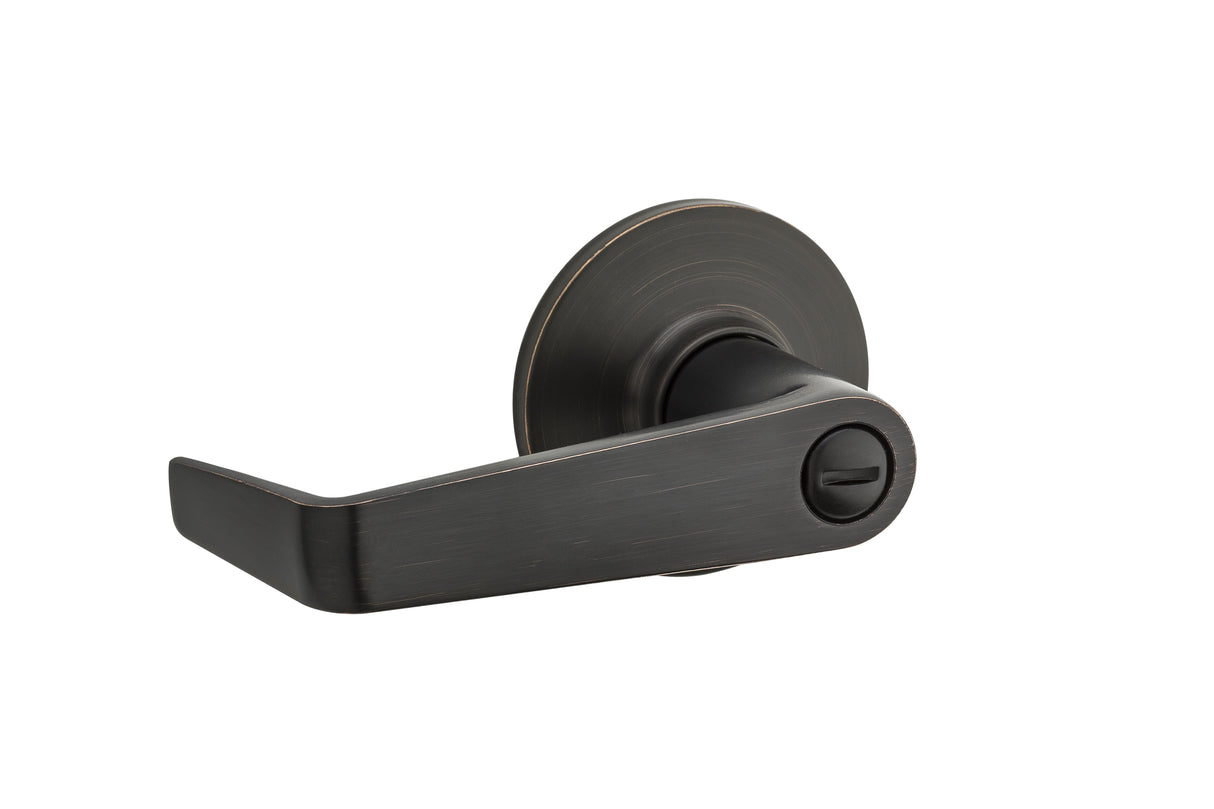 Kwikset 408CNL-11P Light Commercial Carson Lever Privacy Door Lock with RCAL Latch and RCS 3031 Strike Venetian Bronze Finish