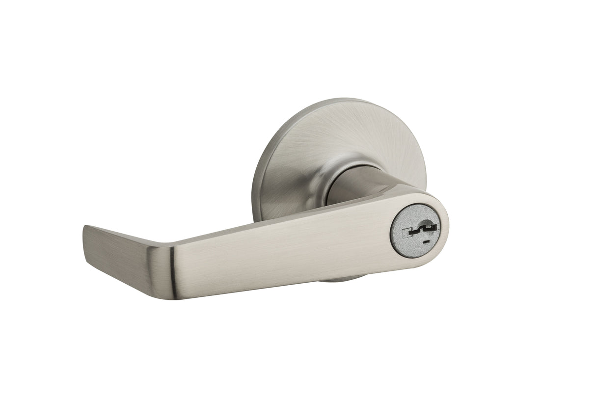 Kwikset 408CNL-15 Light Commercial Carson Lever Privacy Door Lock with RCAL Latch and RCS 3031 Strike Satin Nickel Finish