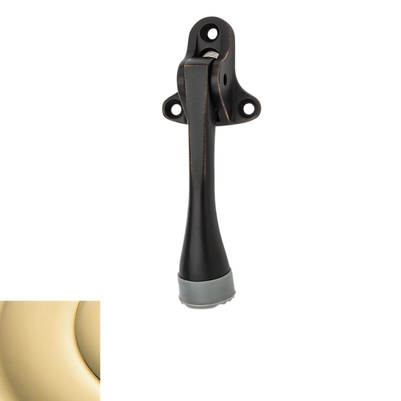 Baldwin 4105003 5" Lever Door Holder Lifetime Brass Finish
