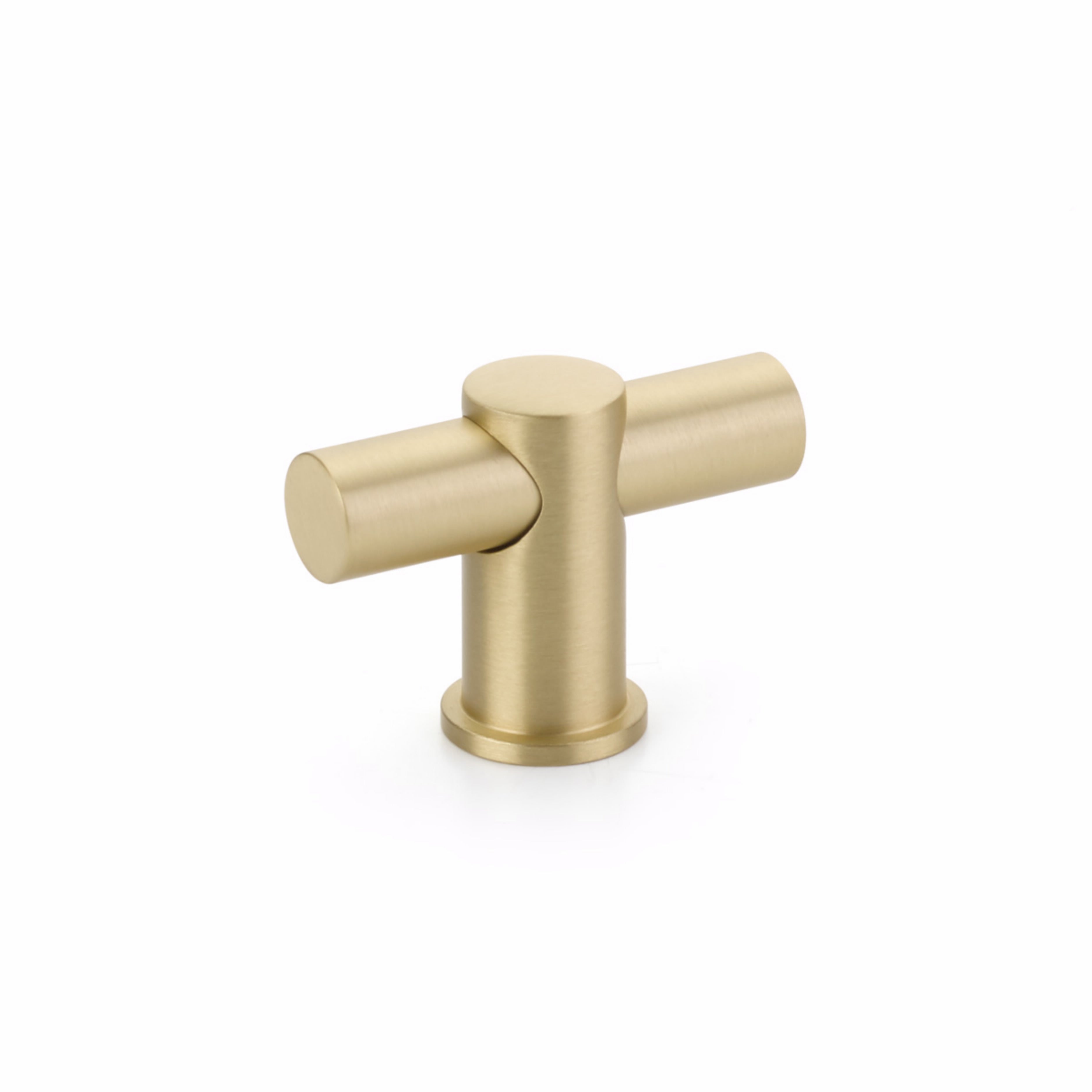 Schaub 421-SB Fonce Cabinet T Knob Satin Brass Finish