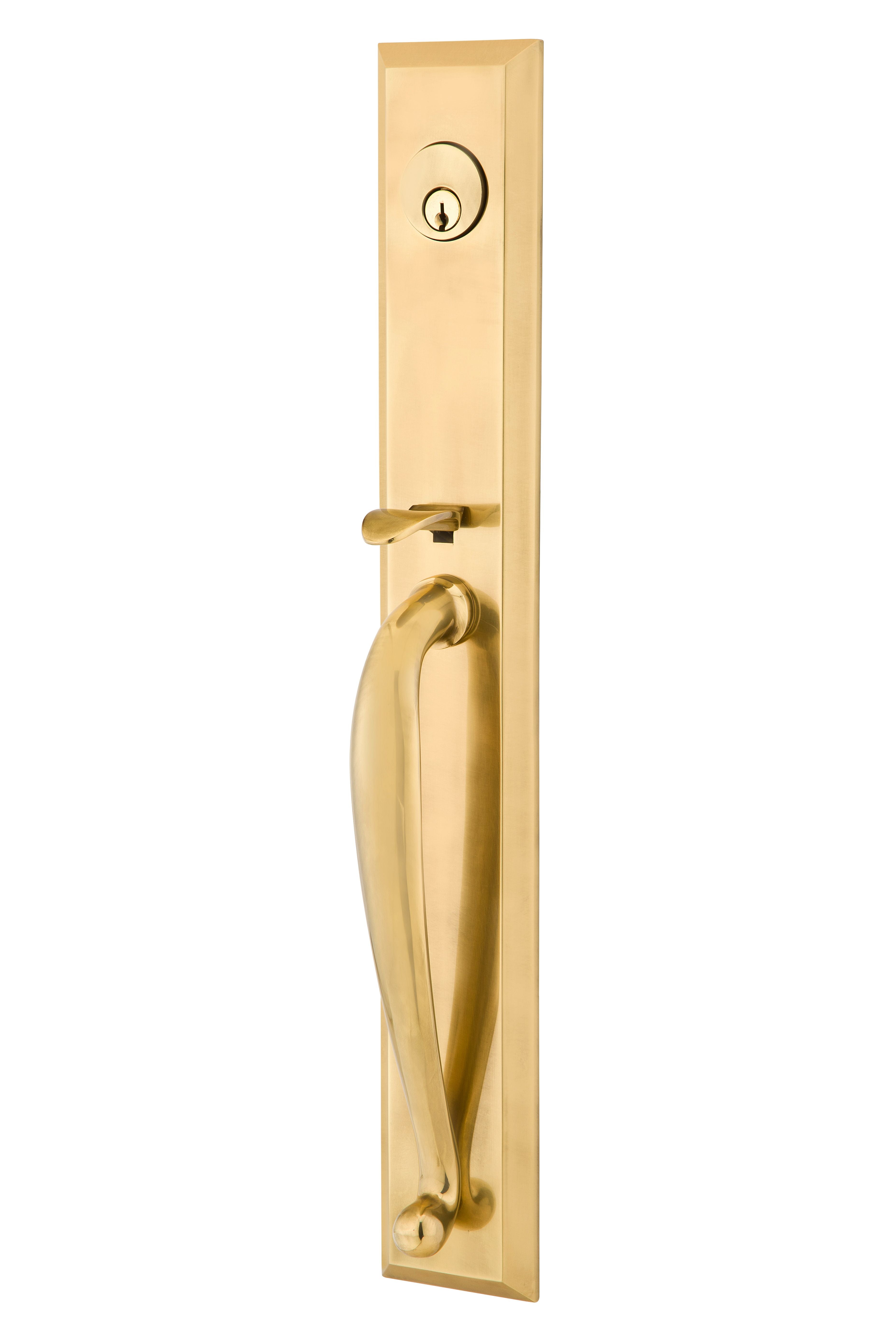 Emtek 4415PUS7 Providence Knob 2-3/8" and 2-3/4" Backset Single Cylinder Jefferson Tubular Handleset French Antique Brass Finish Main image