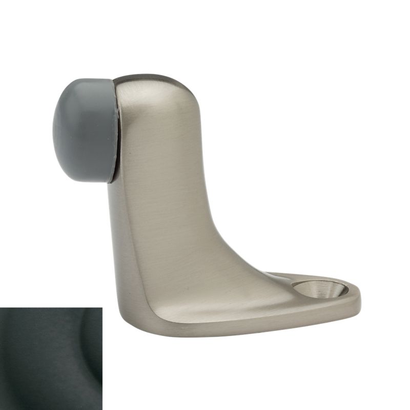 Baldwin 4510190 Gooseneck Floor Bumper Satin Black Finish