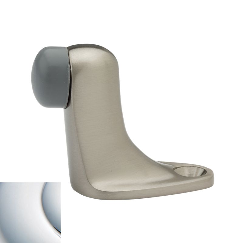 Baldwin 4510260 Gooseneck Floor Bumper Bright Chrome Finish