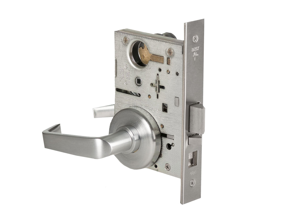 Best 45H7A15H626RH Mortise Lock Office 15 Lever with H Rose Right Hand with 7 Pin Housing Less Core Satin Chrome Finish