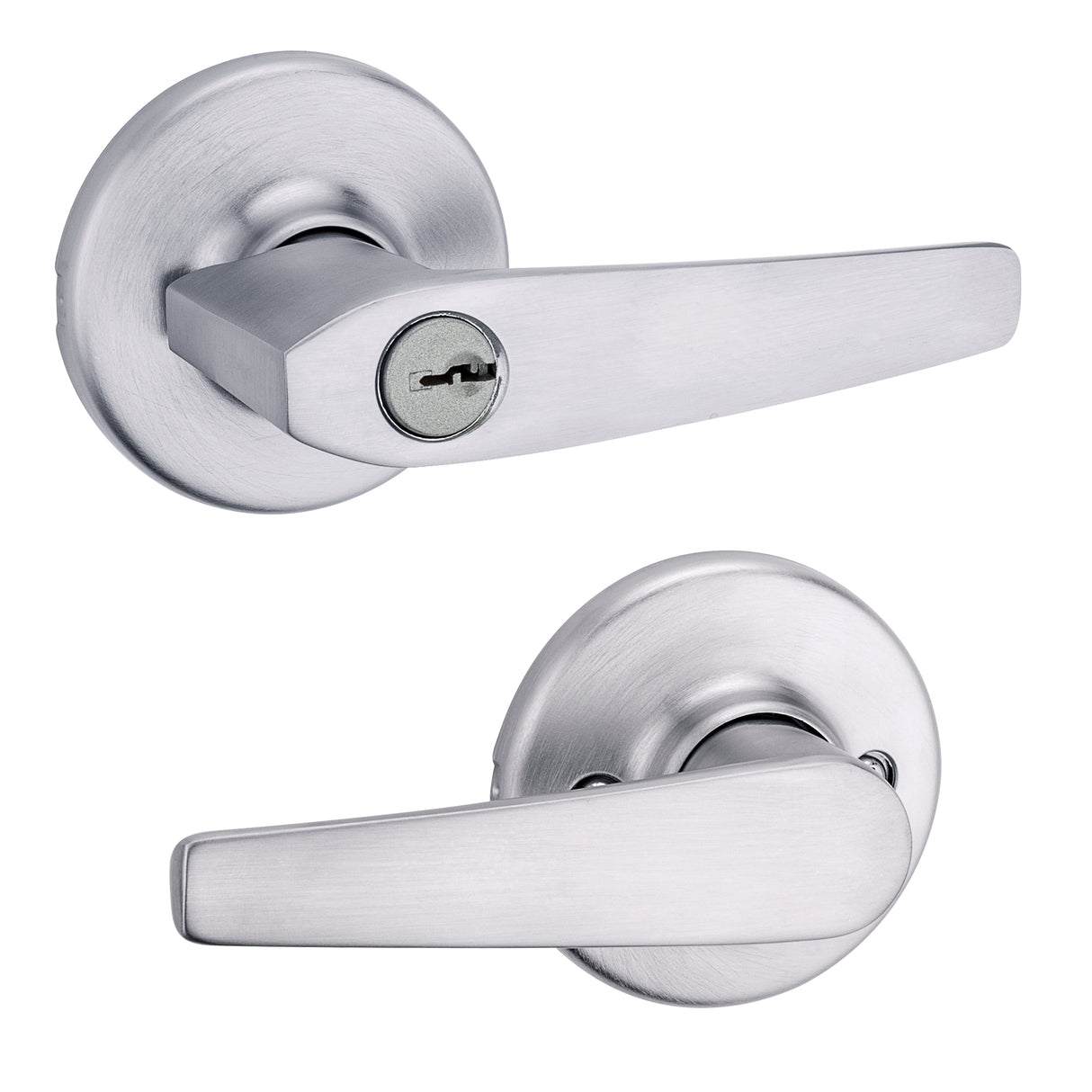 Kwikset 462DL-26D Delta Lever Storeroom Vestibule Lock with 6AL Latch and RCS Strike Satin Chrome Finish