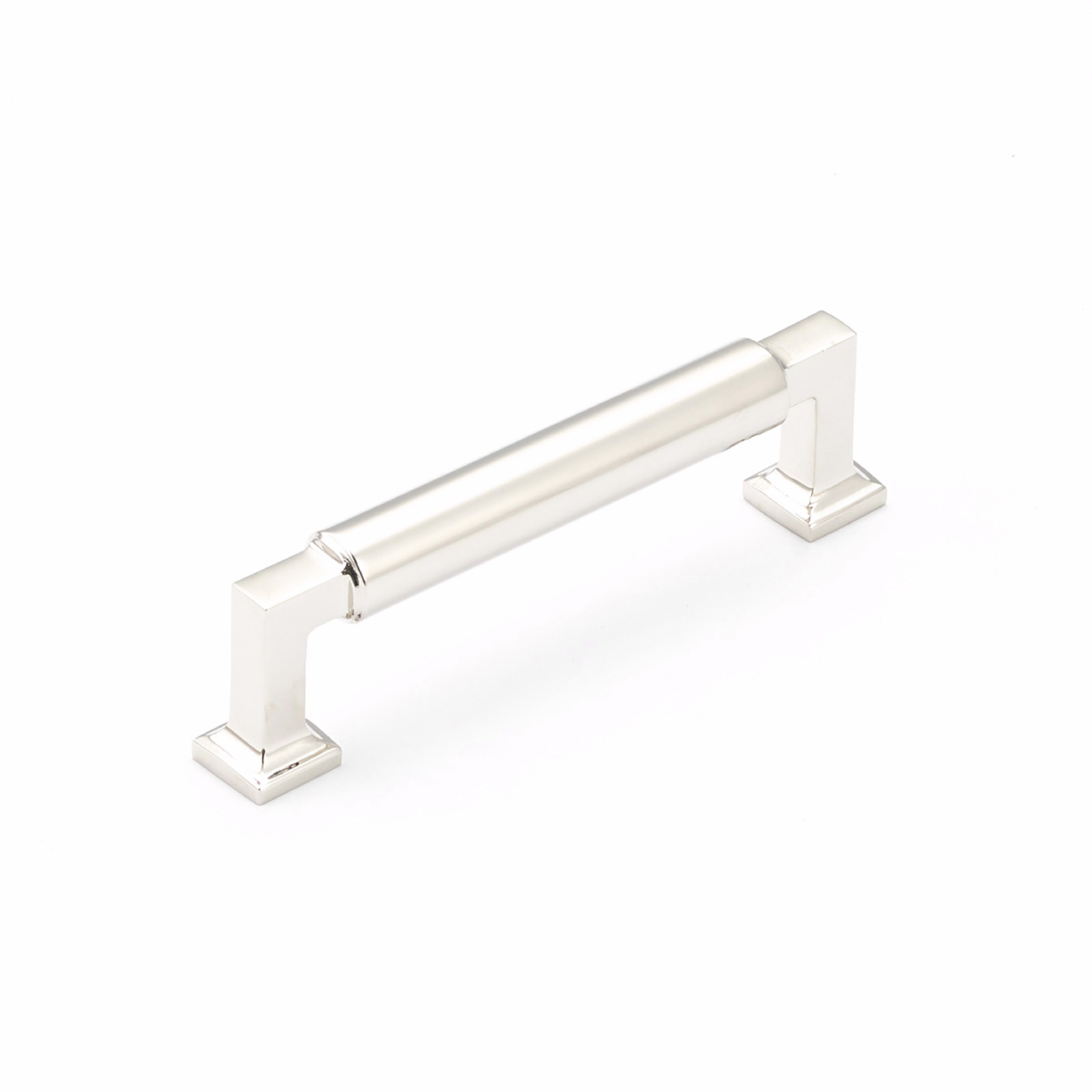 Schaub 474-PN 4" Center to Center Haniburton Cabinet Pull Polished Nickel Finish Main image