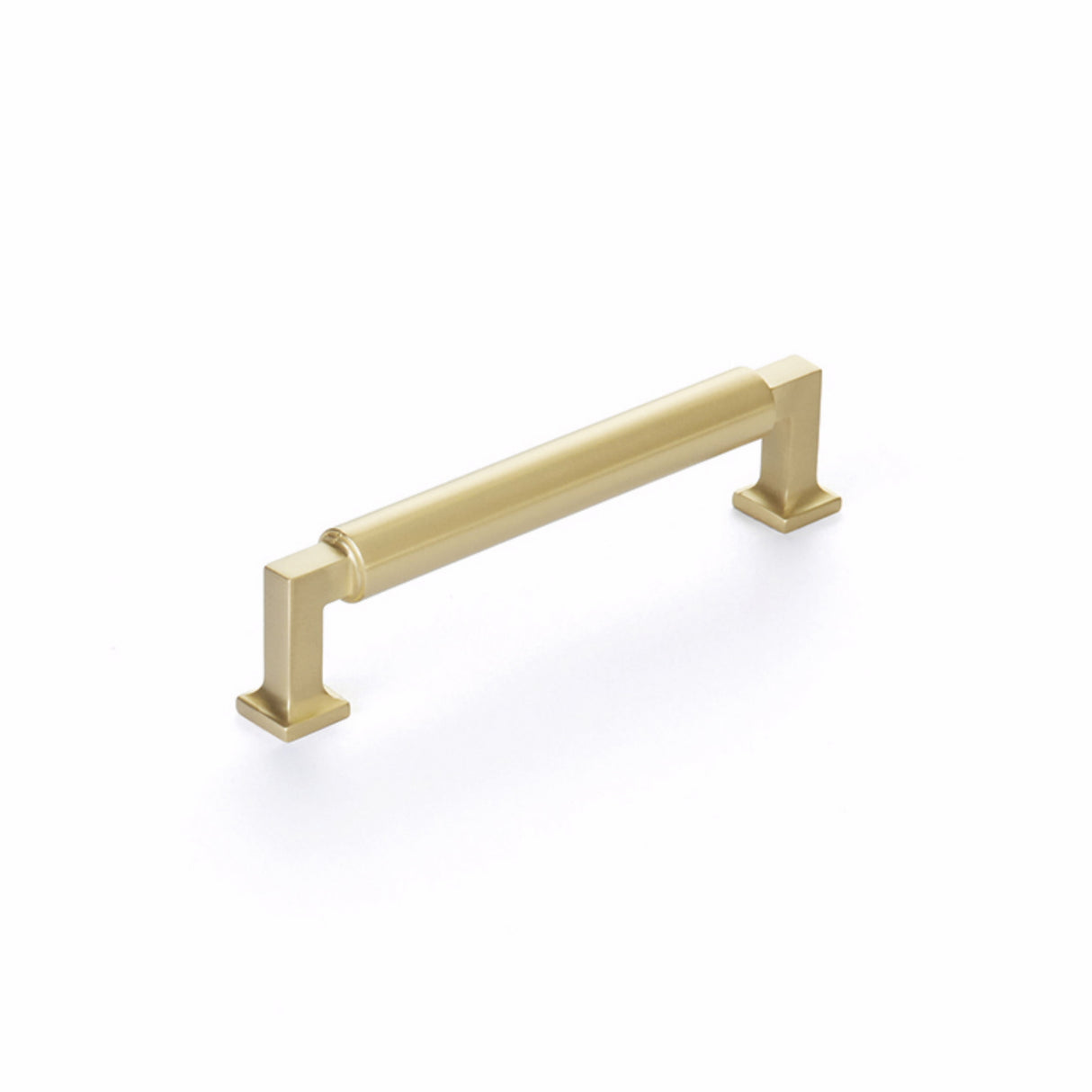 Schaub 475-SB 5" Center to Center Haniburton Cabinet Pull Satin Brass Finish