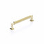 Schaub 475-UNBR 5" Center to Center Haniburton Cabinet Pull Unlacquered Brass Finish