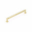 Schaub 478-UNBR 8" Center to Center Haniburton Cabinet Pull Unlacquered Brass Finish