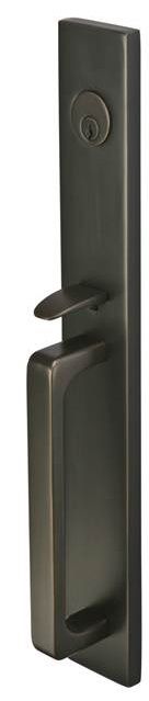 Emtek 4819ROUUS10B Round Knob 2-3/8" and 2-3/4" Backset Single Cylinder Lausanne Tubular Handleset Oil Rubbed Bronze Finish Main image