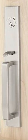 Emtek 4819ROUUS15 Round Knob 2-3/8" and 2-3/4" Backset Single Cylinder Lausanne Tubular Handleset Satin Nickel Finish Main image