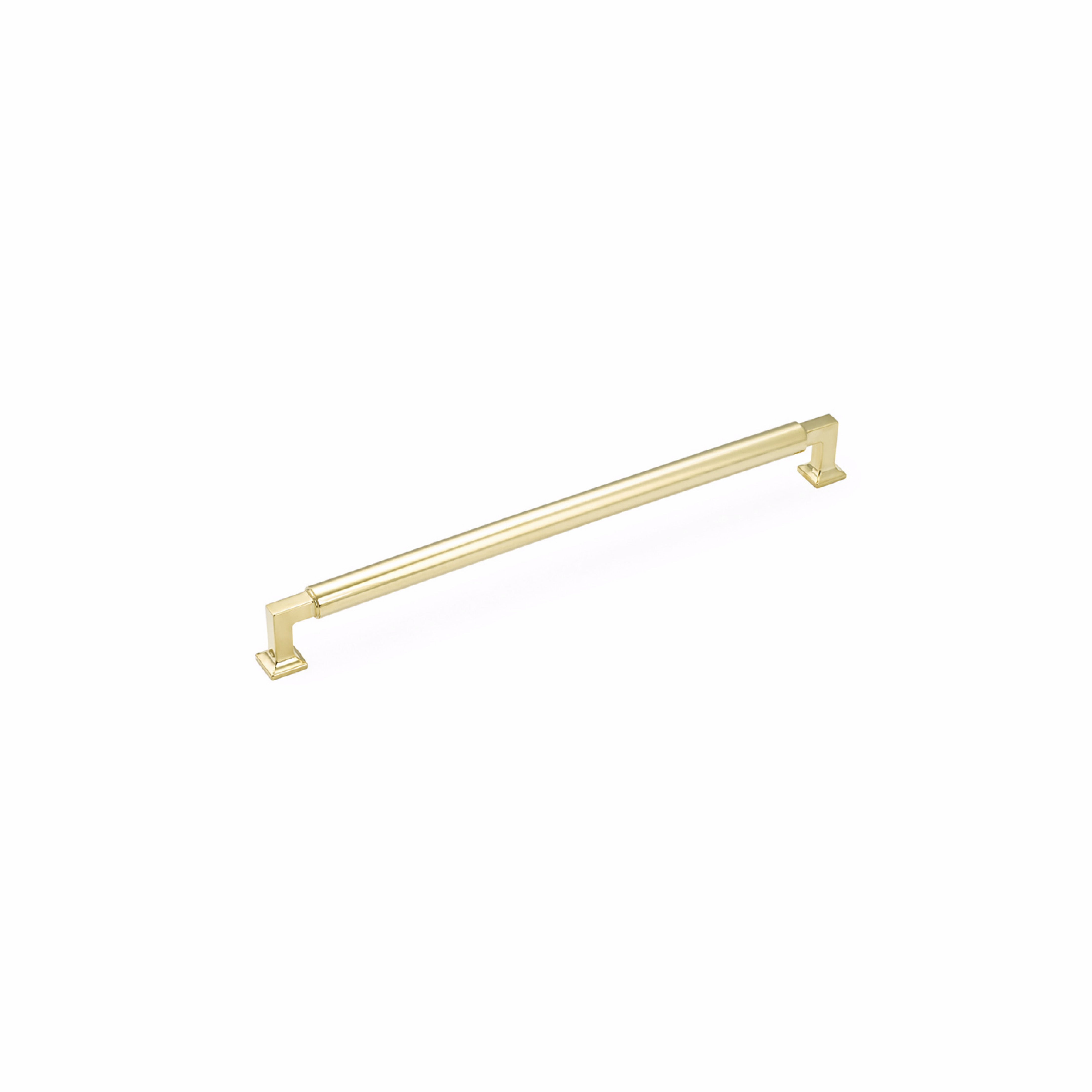 Schaub 482-UNBR 12" Center to Center Haniburton Appliance Pull Unlacquered Brass Finish Main image