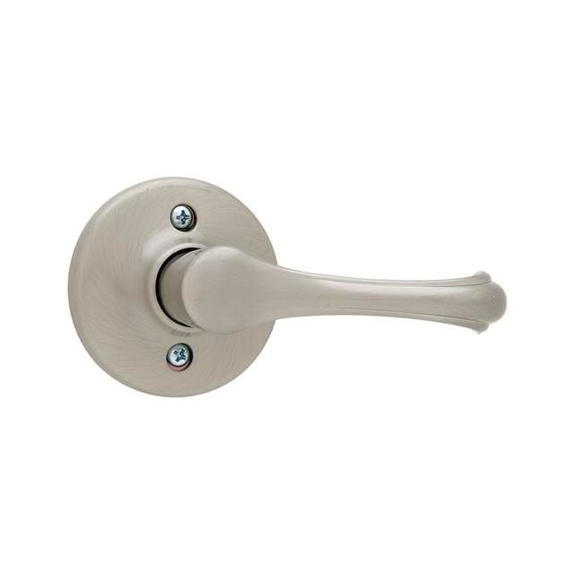 Kwikset 488DNL-15 Dorian Lever Half Dummy Lock Satin Nickel Finish