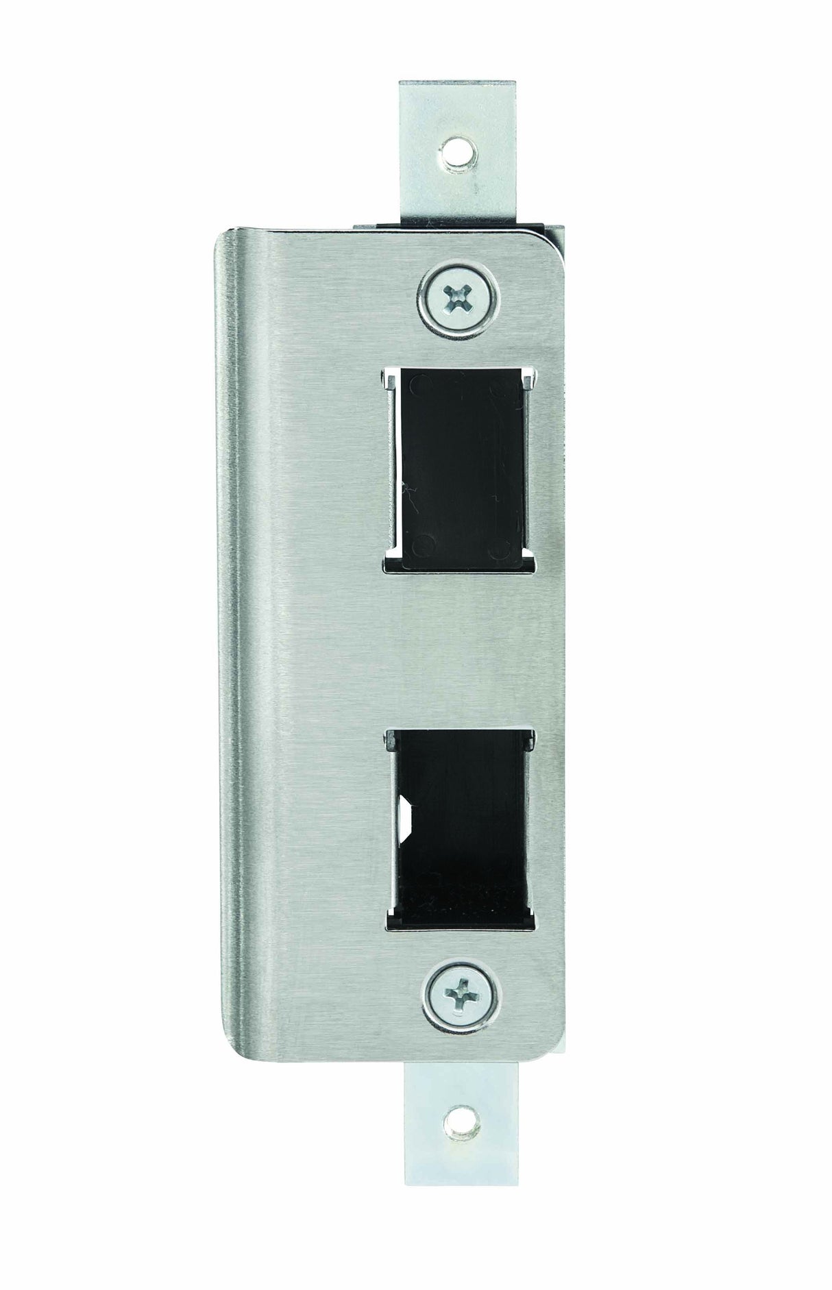 Adams Rite 490101630 Long Flush Mount Mortised Deadlatch Strike with Dust Box Satin Stainless Steel Finish