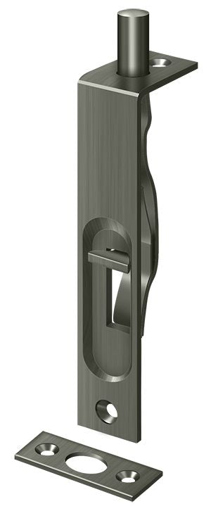 Deltana 4FBS15A 4" Flush Bolt; Heavy Duty; Antique Nickel Finish Main image
