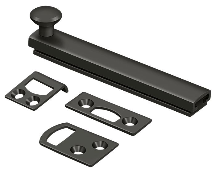 Deltana 4SBCS10B 4" Surface Bolt; Concealed Screw; Heavy Duty; Oil Rubbed Bronze Finish Main image