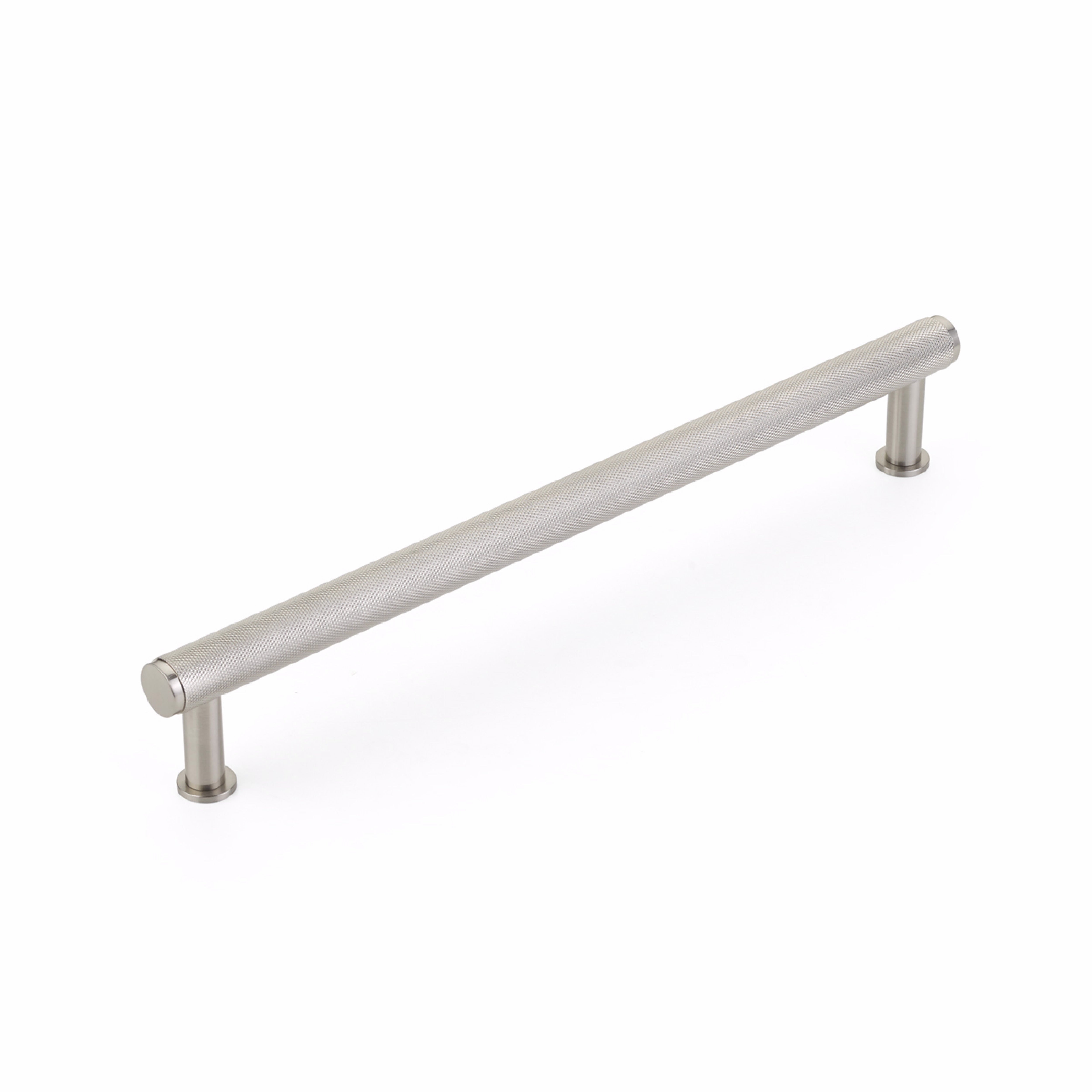 Schaub 5012A-BN 12" Center to Center Pub House Knurled Appliance Pull Brushed Nickel Finish Main image