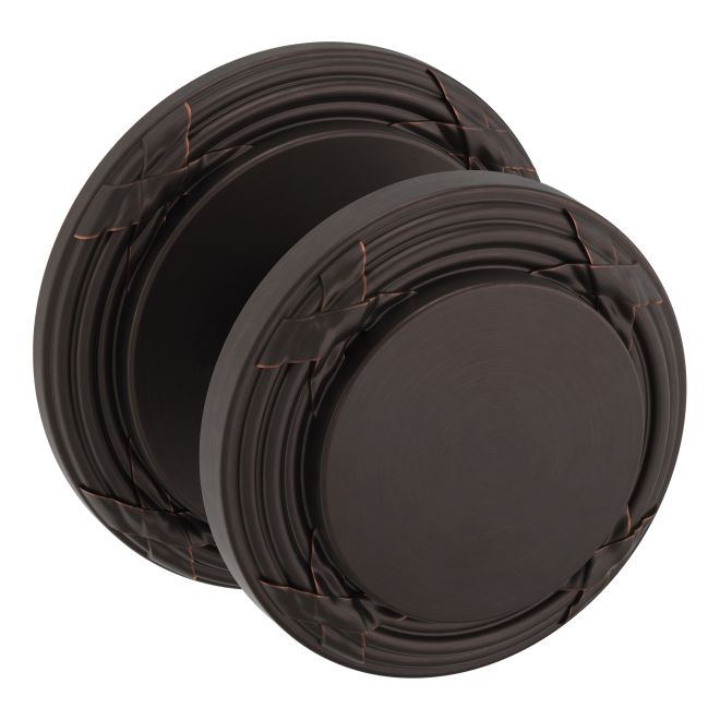 Baldwin 5013112IDM Preconfigured 5013 Knob with 5021 Rose Half Dummy Lock Venetian Bronze Finish - Baldwin Quickship Item *