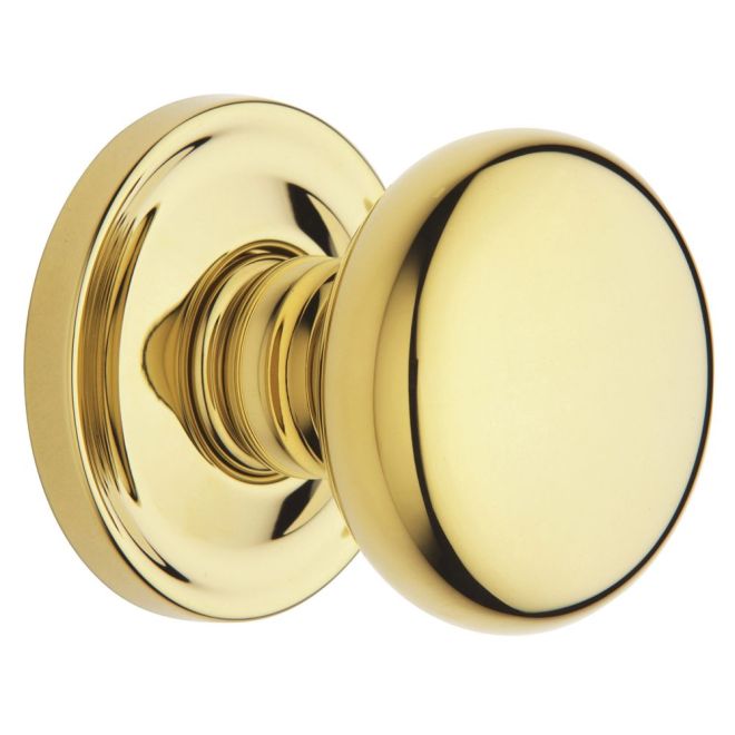 Baldwin 5015003IDM Single Dummy Preconfigured 5015 Knob with 5048 Rose Lifetime Brass Finish