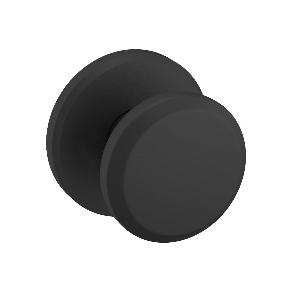 Baldwin 5023190IDM Preconfigured 5023 Knob with R016 Rose Half Dummy Lock Satin Black Finish - Baldwin Quickship Item *