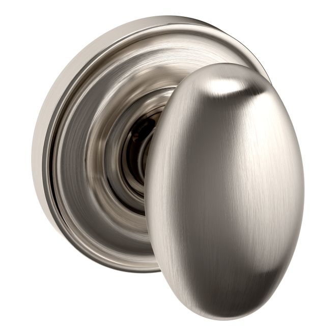 Baldwin 5025056IDM Preconfigured 5025 Knob with 5048 Rose Half Dummy Lock Lifetime Satin Nickel Finish